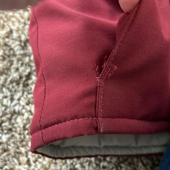 Vintage 80s LLbean Winter Insulated Burgundy Winter Snow Ski Jacket Coat L - Picture 13 of 15